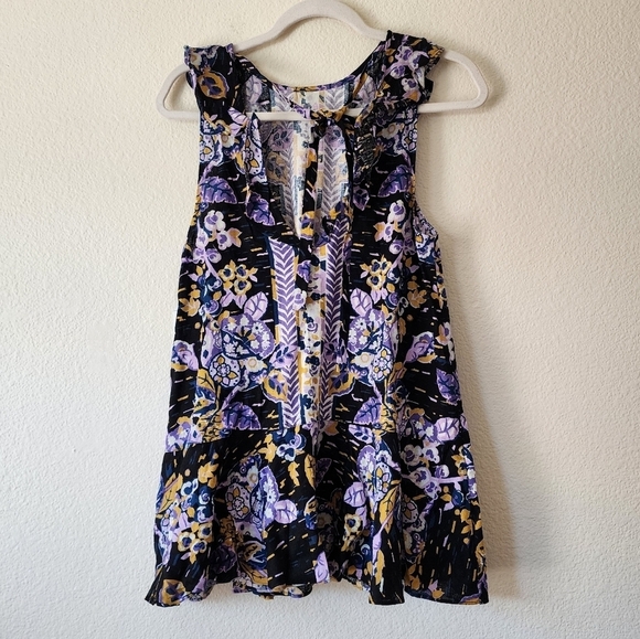 Free People Summer In Tulum Linen Blend Tunic XS NWT - Picture 4 of 8